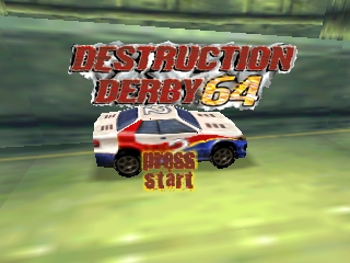 Destruction Derby 64 title screen for Nintendo 64